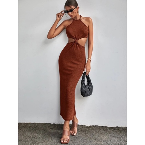 Mile High Clozet Dresses & Skirts - Cameron Tie Knit Dress in Rust